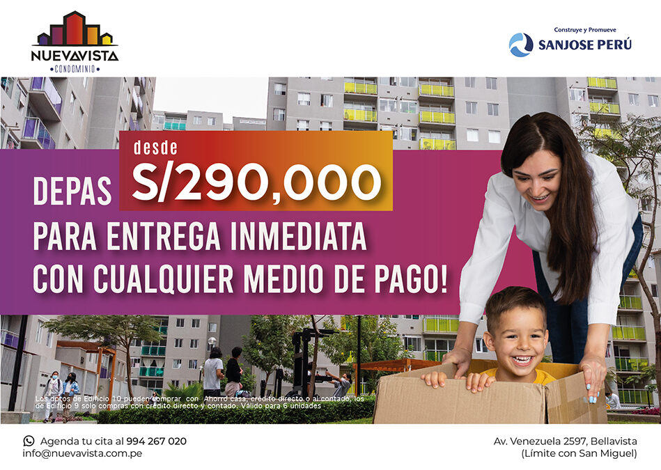 Depas desde S/290,000 con cualquier medio de pago!